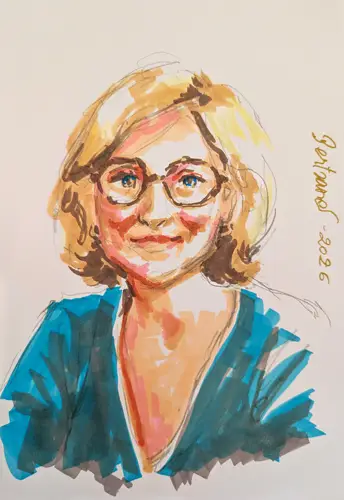 Felt-tip pens portrait