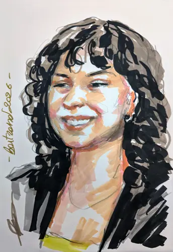 Felt-tip pens portrait